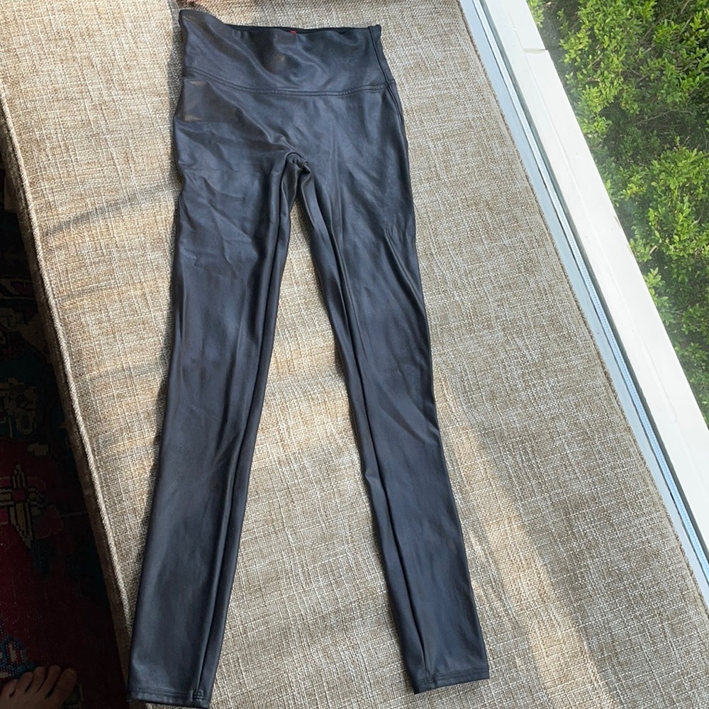 SPANX faux leather black leggings